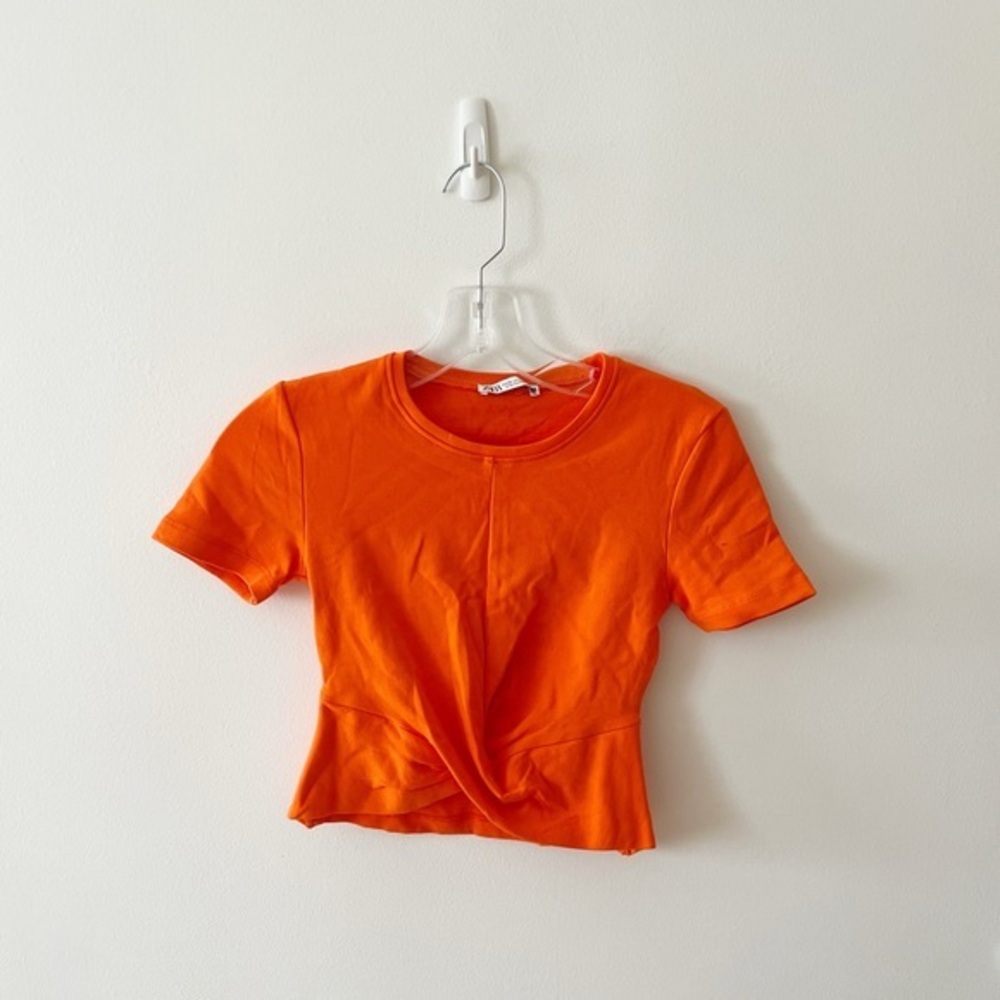 Zara orange dressy t shirt